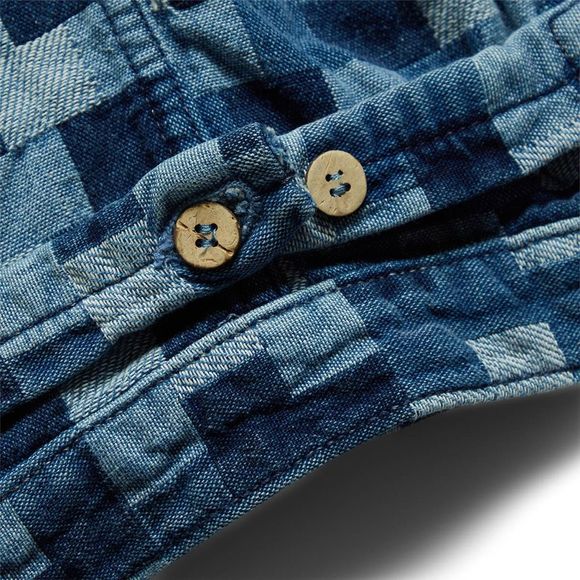 New Dr. Collectors 2020 Jacquard Denim Patched Jacket Size XL Y2K - Picture 3 of 9